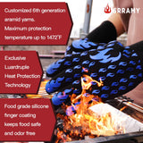 Srramy BBQ Gloves - 1472°F Extreme Heat Resistant, Fireproof, Ideal for Grilling, Barbecuing, Baking, Smoking, and Camping. Suitable for Both Men and Women, Perfect for Handling Hot Food Safely Srramy