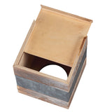 Barnyard Designs Rustic Metal and Distressed Wood Square Tissue Box Cover - Decorative Bathroom Facial Tissue Box Holder Farmhouse Country Decor 6” x 6” Barnyard Designs
