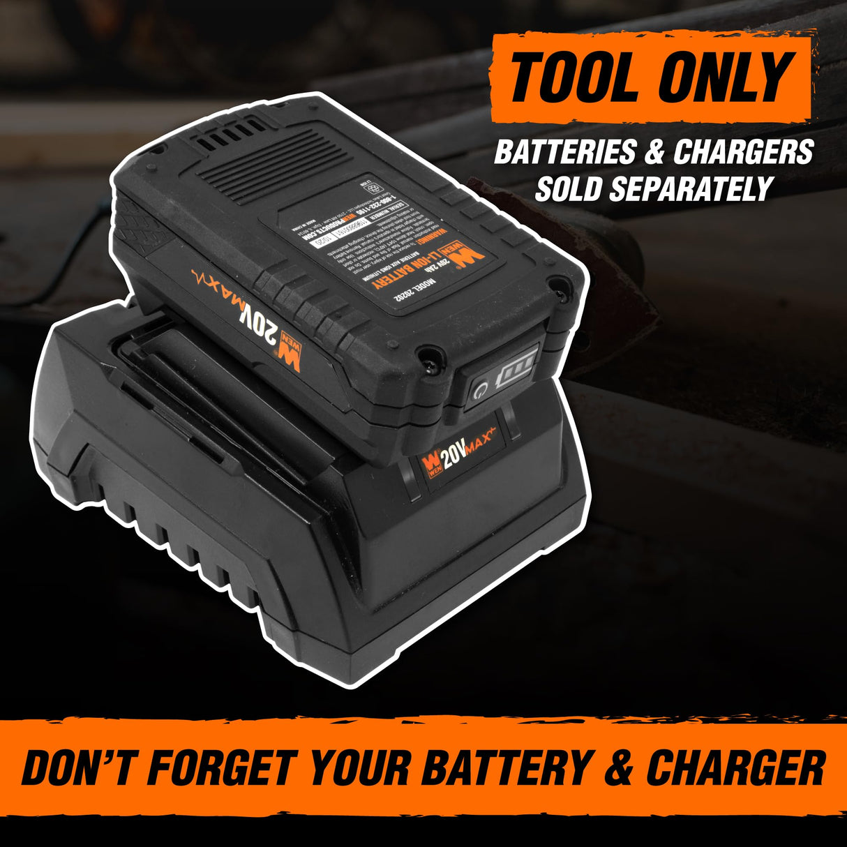 WEN Cordless Jigsaw, Brushless with Variable Speed (Tool Only, 20V Max Battery Not Included) (20667BT) WEN