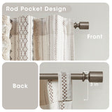 INK+IVY Boho Curtains for Bedroom & Living Room, 100% Cotton Tufted Chenille Stripe Modern Farmhouse Curtains, Light Filtering Drapes, 50" x 95", Ivory INK+IVY