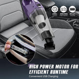 Handheld Vacuum Cordless,Car Hand Vacuum Cordless Rechargeable with Multi Accessories/LED Light,Lightweight Mini Portable Dust Busters Cordless Rechargeable for Car,Office and Home Cleaning Bossdan