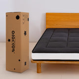 MAXYOYO 6" Extra Thick Floor Futon Mattress, Foldable Mattress Tatami Pad Floor Mattress for Adults Floor Bed Roll Up Mattress Guest Mattress, Black, Twin MAXYOYO