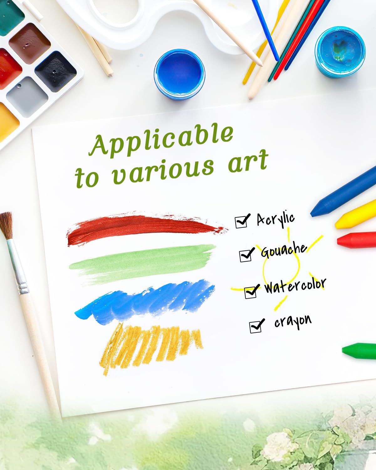 Lazydrop Watercolor Paper 9x12 in 70 Sheets 250GSM White Cold Press Textured Painting Paper for Kids Students Artist Thick Gouache Blank Lazydrop