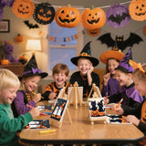 cviokrdu 2 Pack Paint by Numbers Kit for Kids with Frame-Wooden Easel, Halloween Paint by Numbers for Kids Ages 4 8 12, Easy Halloween Acrylic Oil Painting Kits for Home Wall Decoration 8x8 inch cviokrdu