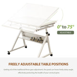 Qiaoxuan Jigsaw Puzzle Table with Legs, 1500 Piece Puzzle Board for Adults with 4 Drawers & Cover, 35"x26" Adjustable Portable Puzzles Table on Wheels Birthday Gift for mom Qiaoxuan