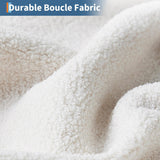 IDEALHOUSE 84 Inch Modern Sofa Couch, Large 3-Seater Sofa with Streamlined Armrests, Boucle Loveseat Wood Feet, Comfy Couch for Living Room, Apartment, Lounge, Beige IDEALHOUSE