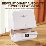 HTVRONT Auto Tumbler Heat Press Machine with 12pack Sublimation Mugs Blanks 11 oz HTVRONT