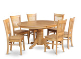 East West Furniture AVVA5-OAK-W Avon 5 Piece Dinette Set for 4 Includes an Oval Table with Butterfly Leaf and 4 Dining Room Chairs, Oak East West Furniture