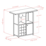 Winsome Macon Bar Wine Cabinet, Espresso Winsome
