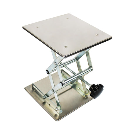 TEXALAN(R) 12" x 12" Lab Scissor Jack Lift Table SS304 Max. Height of 18" 55LBS Load TEXALAN