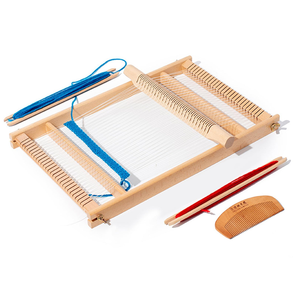 SnowTing Weaving Loom Kit, 15.6 x 10.1 x 1.2 Inch Large Wooden Weaving Frame for DIY Tapestry, Multi-Craft Hand-Knitting Loom Machine for Adults & Beginners DIY Wall Art, Home Decor, and Art Projects SnowTing