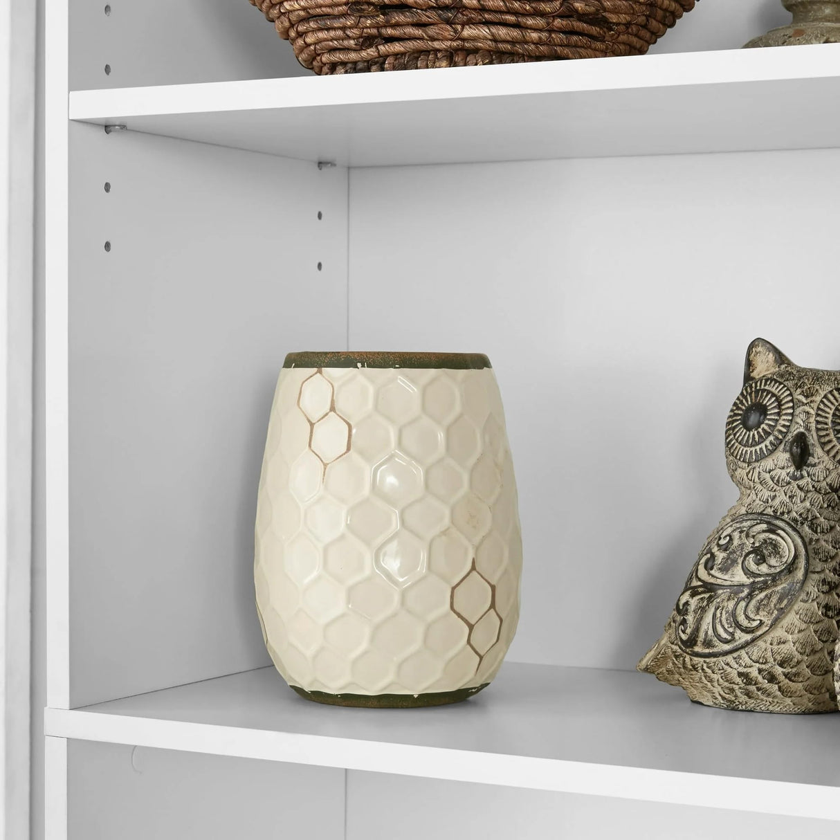 TnLoji 5-Shelf Bookcase with Adjustable Shelves, Open Storage Shelf, 11.65 x 24.88 x 71.42 Inches, for Living Room, Home Office, Dinning Room White TnLoji