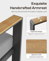 Oasbira Aluminum Outdoor Patio Furniture Set with Coffee Table, 5 Piece Patio Conversation Sets, Outdoor Sectional Furniture for Porch, Balcony, Yard, Gray Oasbira