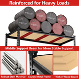 PrimeZone 60" W X 24" D X 72" H Heavy Duty Garage Storage Shelves - Adjustable Metal Shelving Unit, 5 Tier Industrial Shelves for Storage Standing Utility Rack for Warehouse, Pantry, Basement, Black PrimeZone