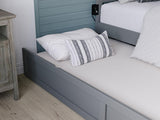 AFI, Warren Queen Platform Bed with Matching Footboard & Twin XL Trundle, Grey AFI