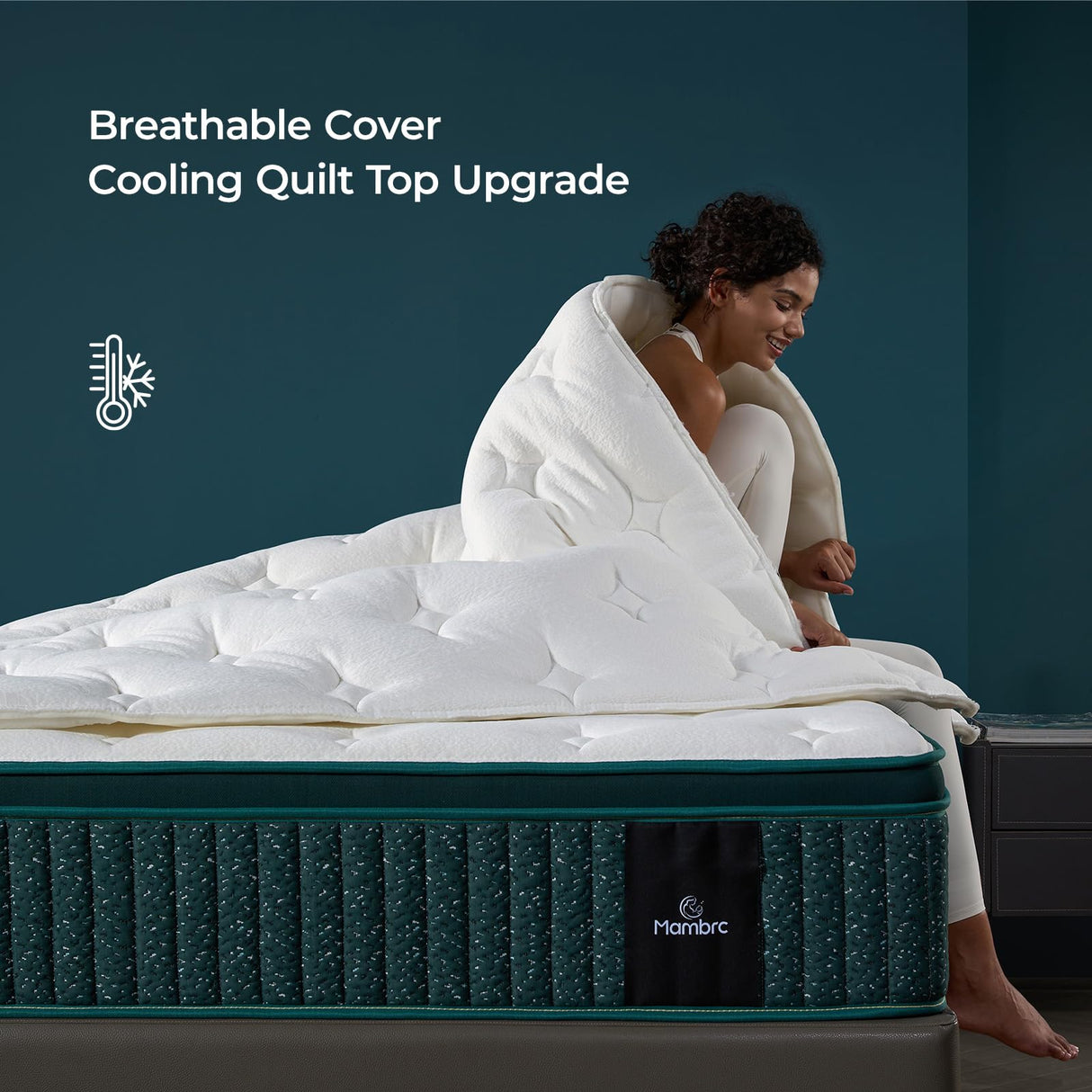 Mambrc 14 Inch King Hybrid Mattress – Plush Firm Feel – Cooling Gel Memory Foam & Pocket Springs – Supportive Comfort Mambrc