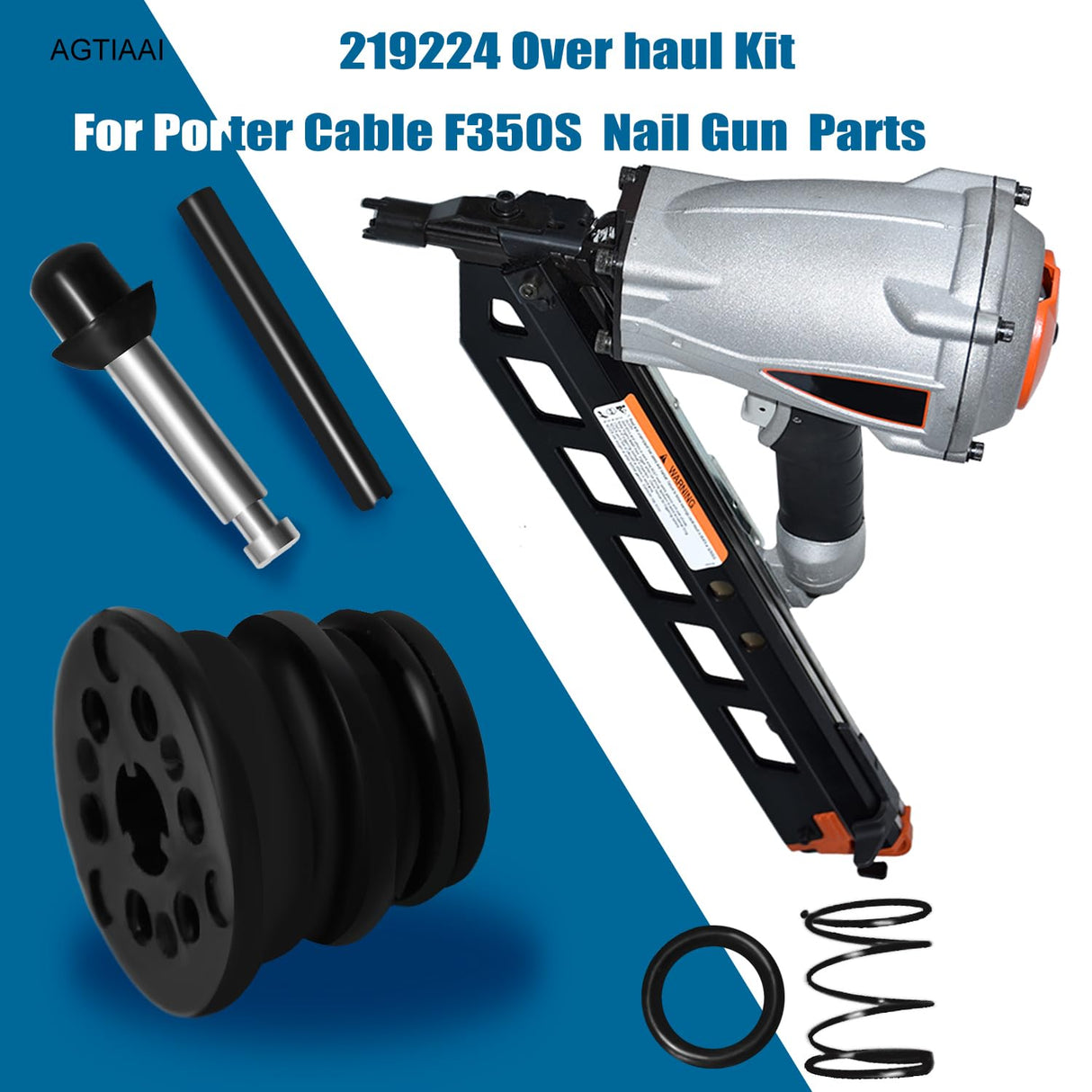F350S Rebuild Kit for Paslode Framing Nailer Parts for F350S F350 Framing Nailer Replacement Parts 219224 Trigger Valve Contain 402669 Pin Fastens Trigger 402668 Retaining Ring AGTIAAI