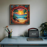 PICKFORU Beach Puzzles for Adults 1000 Pieces, Summer Sunset Puzzles Challenging Puzzle, Difficult Puzzle as Home Decor PICKFORU