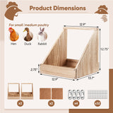 Chewoof 2 Pack Chicken Nesting Box, Wooden Chicken Coop, Chicken Coop Accessories, Chicken Laying Nest Box for Poultry Farm, Poultry Nesting Boxes with Nest Box Pads Chewoof