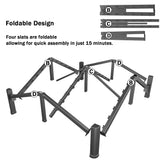 Firpeesy 18 Inch King Bed Frame with Rounded Corner and Headboard Hole Mattress Retainers 3500 lbs Heavy Duty Support Metal Platform Bed Frame Noise Free No Box Spring Needed Easy Assembly Firpeesy