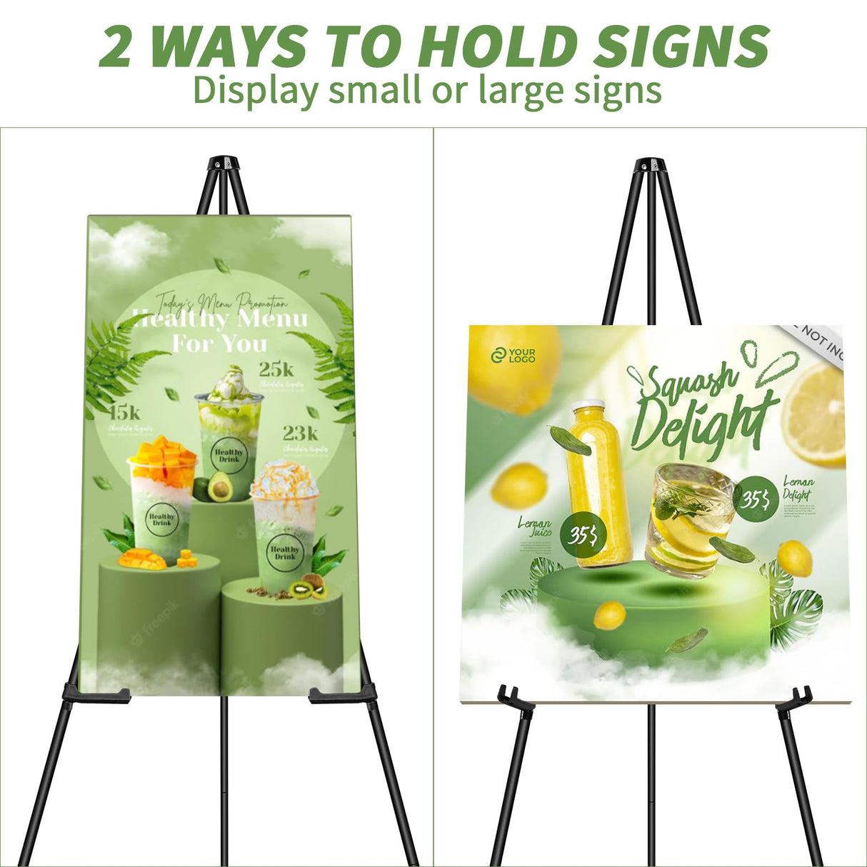 PUJIANG 6 Pack Easel for Display, Foldable Easel Stand, Metal Easels for Displaying Pictures, 63" Easels for Signs Wedding Poster Sign Holder, Art Easel for Painting with Case PUJIANG