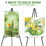 PUJIANG 6 Pack Easel for Display, Foldable Easel Stand, Metal Easels for Displaying Pictures, 63" Easels for Signs Wedding Poster Sign Holder, Art Easel for Painting with Case PUJIANG