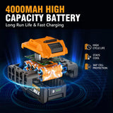 ALLOYPOWER Cordless Brushless Impact Wrench, 1475 ft-lbs (2000N.m), 1/2 High Torque power impact gun, 3-Mode Speed, 4000mAh Battery, 3 Sockets, Electric Impact Wrench Set for Car Tire Truck RV Mower ALLOY POWER