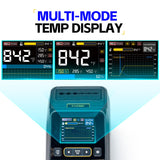 FNIRSI DWS-200 200W Precision Digital Soldering Station Kit, with 3 F210 & 6 F245 Soldering Iron Tips and 2 Helping Hands, Temp Value & Curve Mode, 3 Temperature Storage, Full-Color Display FNIRSI