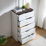 LIDYUK Dresser for Bedroom, Wood Dresser with 5 Drawers, Modern Minimalist Dressers & Chests of Drawers, 47 Inches Tall Chest of Drawers for Bedroom, Hallway, Living Room, White LIDYUK