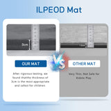 ILPEOD Baby Play Mat 1.2" Thick Memory Foam Nursery Rug Area Rug, 4’11” X 3’28” Yoga Mat Playmat Crawling Mat for Baby,Toddlers, Infants, Kids,Floor Mat Tatami Mat for Living Room with Non-Slip(Grey) ILPEOD