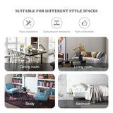 Nrizc Velvet Dining Chairs Set of 4, Woven Upholstered Dining Chairs with Gold Metal Legs, Modern Accent Chairs for Living Room, Dining Room, Kitchen Nrizc