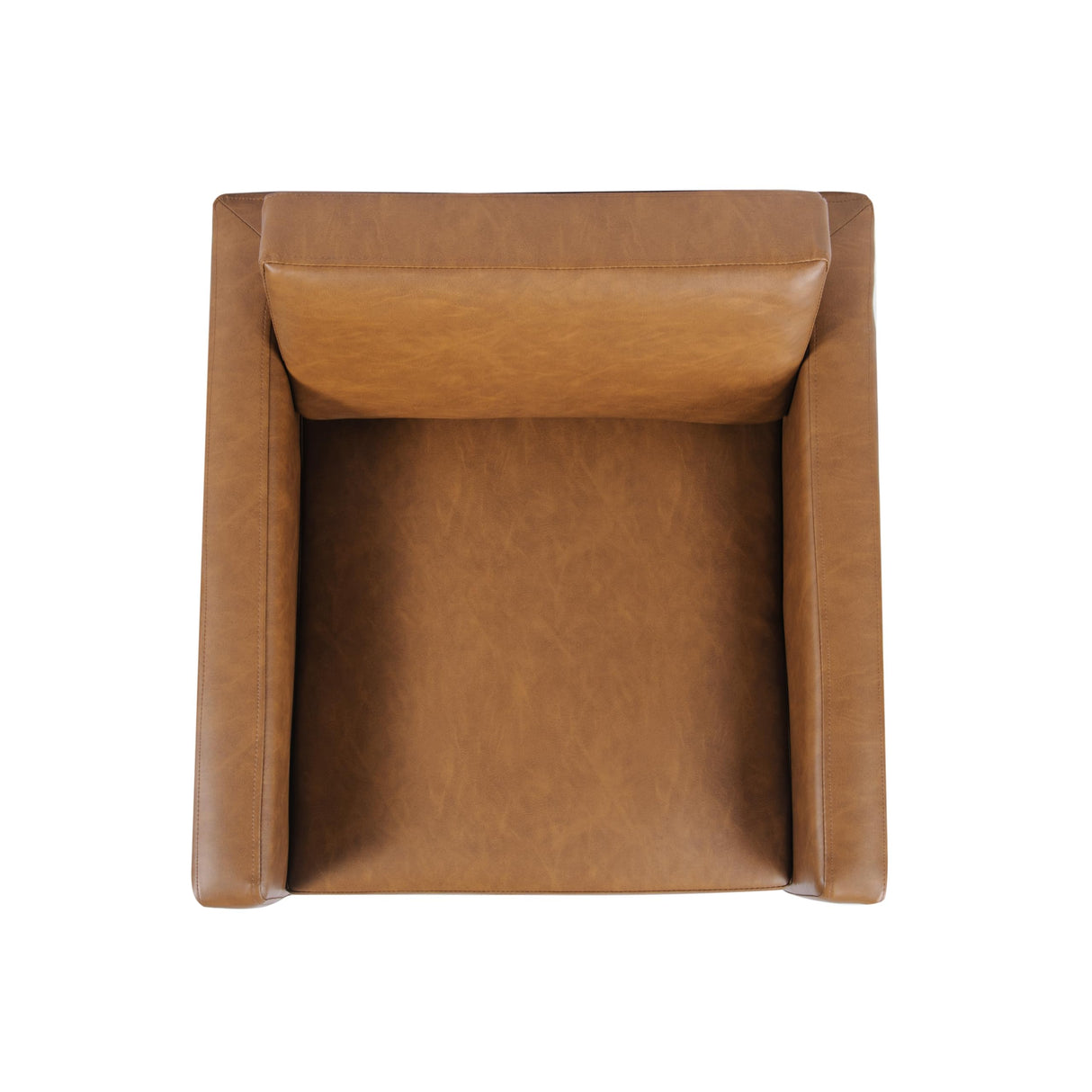 HomePop Modern Metal Frame Accent Chair Home Décor|Accent Chairs for Living Room & Bedroom - Carmel Faux Leather HomePop