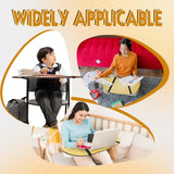 Thyle 2 Pcs Wood Curved Lap Desk 30.5'' x 12.5'' Lap Table with Handles Wooden Lap Board Curved Keyboard Lap Tray for Laptop Computer Mouse Thyle