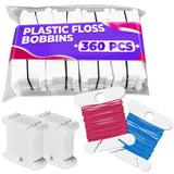 360 Pcs Embroidery Floss Bobbins - Lightweight, Durable Plastic Embroidery Floss Organizer with Hanging Holes, Thread Slits - Optimal Size, Reusable Design for Neat and Easy Storage and Organization The Little Green Change