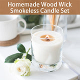 BBzealotry 301Pcs Wood Wicks for Candles Making,Wooden Candle Wicks,with Trimmer Natural Crackling Wooden Wicks for DIY Candle Making BBzealotry