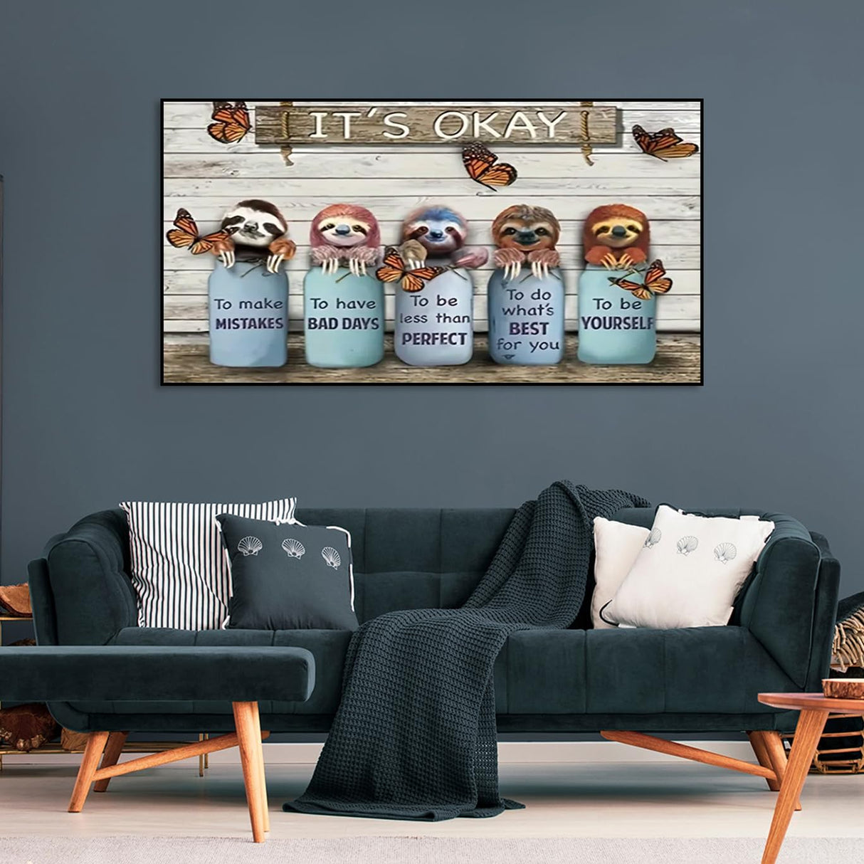 BOHADIY Inspirational Diamond Painting Kits for Adults 5D Diamond Art Kits for Adults, Sloth Large Size 16x27.5 Inch DIY Full Drill Paintings with Diamonds Gem Art Crafts for Home Wall Decor BOHADIY