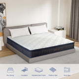 REGOSS Twin Mattress, 12 Inch Twin Mattress with Medium Firm Soft & Individual Pocket Coils, Motion Isolation for Pressure Relief, Innerspring Twin Size Mattress in a Box REGOSS