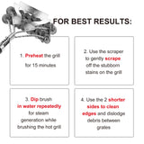 GRILLART Grill Brush for Outdoor Grill Bristle Free - Safe BBQ Grill Cleaner Brush - 18" BBQ Brush for Grill Cleaning Kit -Stainless Grill Cleaning Brush BBQ Grill Accessories Tools- Gifts for Men Dad GRILLART