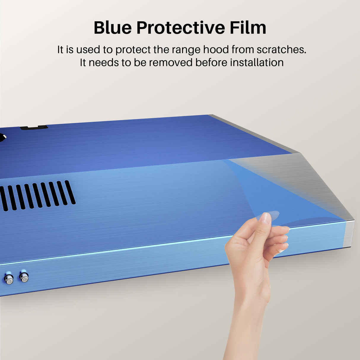 FIREGAS Range Hood 36 Inch Under Cabinet, Ducted/Ductless Convertible Kitchen Hood with 3 Speed Exhaust Fan, 300 CFM, LED Lights, Stainless Steel Vent Hood for Kitchen FIREGAS