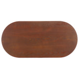 SAFAVIEH Home Collection Osai Walnut Brown Oval Top Coffee Table (Fully Assembled)