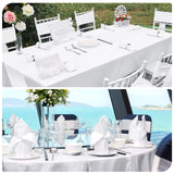 12 Pack White Satin Table Runner 12 x 108 Inch Long Premium Table Runners for Wedding Party Events Decoration, Birthday Parties, Banquets Decorations, Graduations, Engagements YMHPRIDE