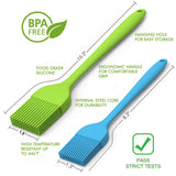 Silicone Basting Pastry Brush - Cooking Brush for Oil Sauce Butter Marinades, Food Brushes for BBQ Grill Kitchen Baking, Baster Brushes Baste Pastries Cakes Meat Desserts, Food Grade, Dishwasher Safe Consevisen