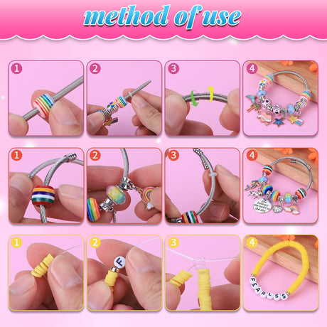 AIPRIDY 3600 Pcs Girls Toys Bracelet Making Kit, Unicorn/Mermaid Jewelry Activity, Flat College Style Beading for Friendship Jewelry Making, DIY Crafts for 4-12 Girls Birthday Christmas Gifts(Aqua) AIPRIDY