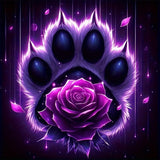 BYGFHLYW 5D Diamond Painting Kits for Adults, Purple Rose Diamond Art Kits for Adults Beginner, DIY Full Drill Diamond Dots Gem Painting Home Wall Decor 11.8x11.8inch BYGFHLYW