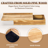 Hidden Gun Storage Shelf-14.4" x 7.7" x 2.75" Rustic Concealment Shelf Concealment Compartment Furniture Hidden Gun Safe Wall Decor for Home Security, Oak Color Dononr