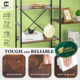 CAPHAUS Triple Column 4 Tier Bookshelf, Industrial Triple Bookcase with 11 Open Display Shelves, Adjustable Wide Shelf for Living Room, Bedroom, Home and Office, White CAPHAUS