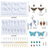 LET'S RESIN Resin Earring Molds, 2 Pcs Resin Molds Silicone with Butterfly Moth Wings Shapes, Silicone Molds for Resin Jewelry, DIY Art Craft LET'S RESIN