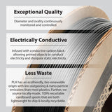 Protopasta Electrically Conductive Composite Black PLA 3D Printer Filament for Electrically Conductive 3D Prints | Easy Printing with Low Warp | 1.75mm Filament | 500g with Recyclable Cardboard Spool Proto-Pasta