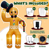 GUDELAK 10FT Christmas Inflatable Outdoor Decoration, Climbing Giant Christmas inflatables Gingerbread Decorations Outside with 8 LED, Christma Blow Ups Outdoor Roof Yard Lawn Xmas Decor GUDELAK