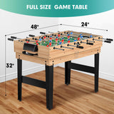12-in-1 Game Table - 48" Combo Game Table, Ping Pong Table, Foosball Table, Air Hockey Table, Pool Table - Sports Arcade Games with Accessories - Ideal for Game Rooms and Family Game Nights! Rioloiuy